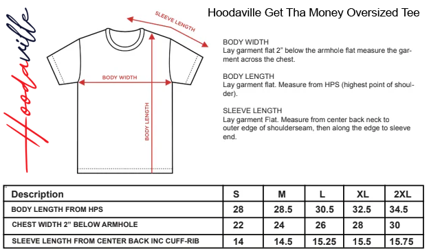 Hoodaville Get Tha Money Oversized Tee